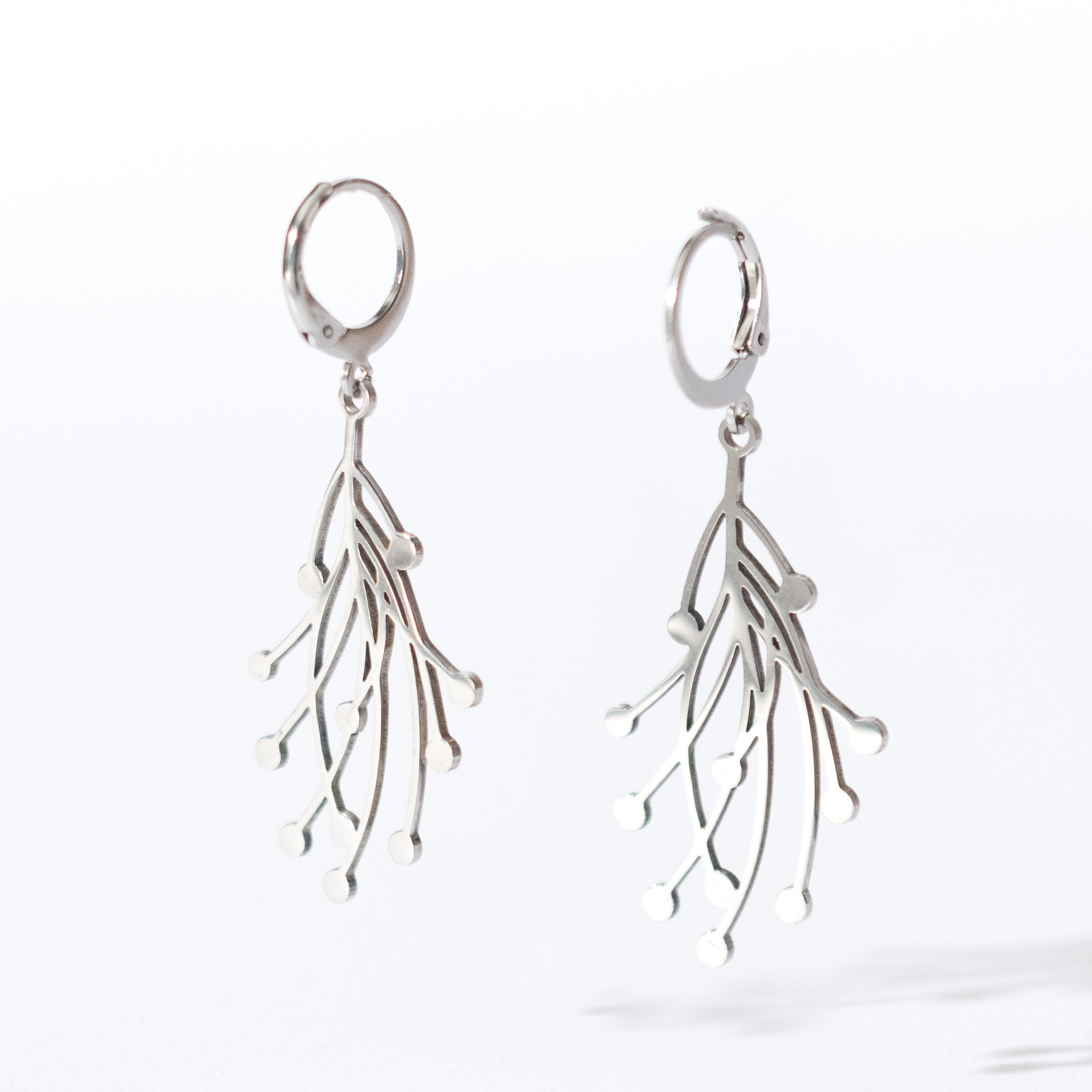 Waterproof "Imperméable” Branch Leverback Earrings