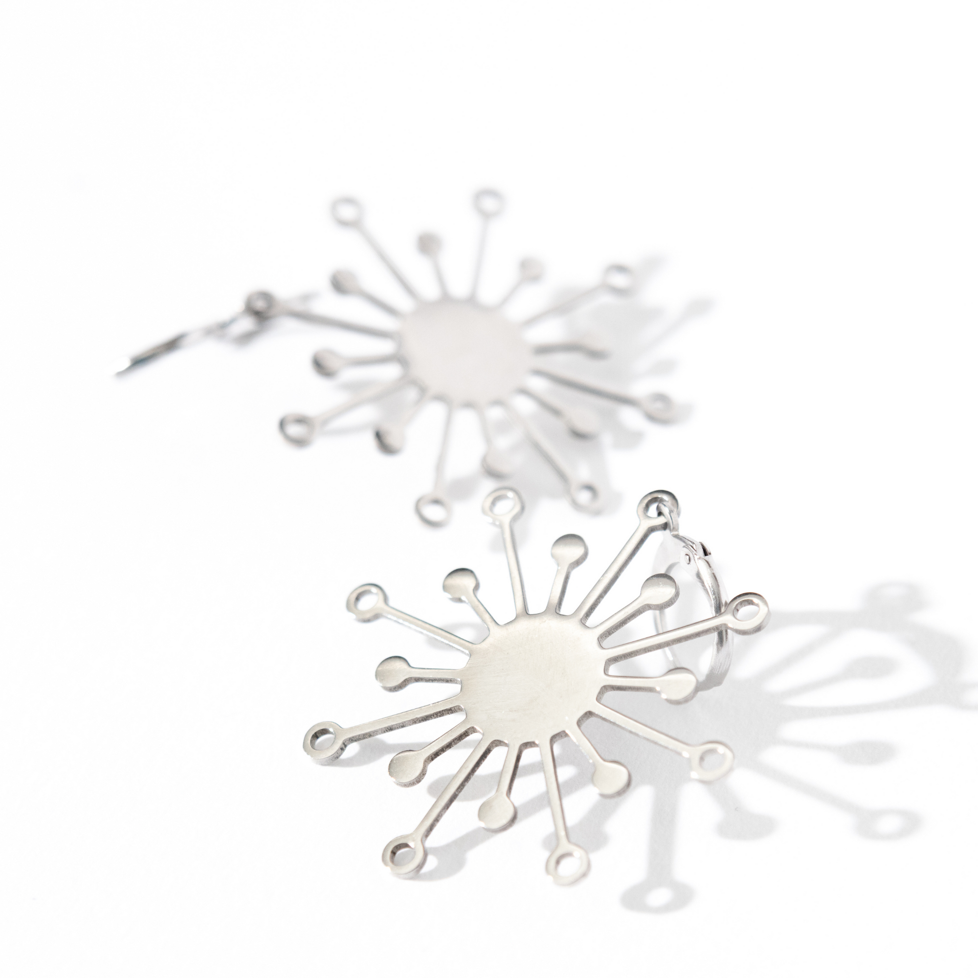 Waterproof "Imperméable” Starburst Drop Leverback Earrings