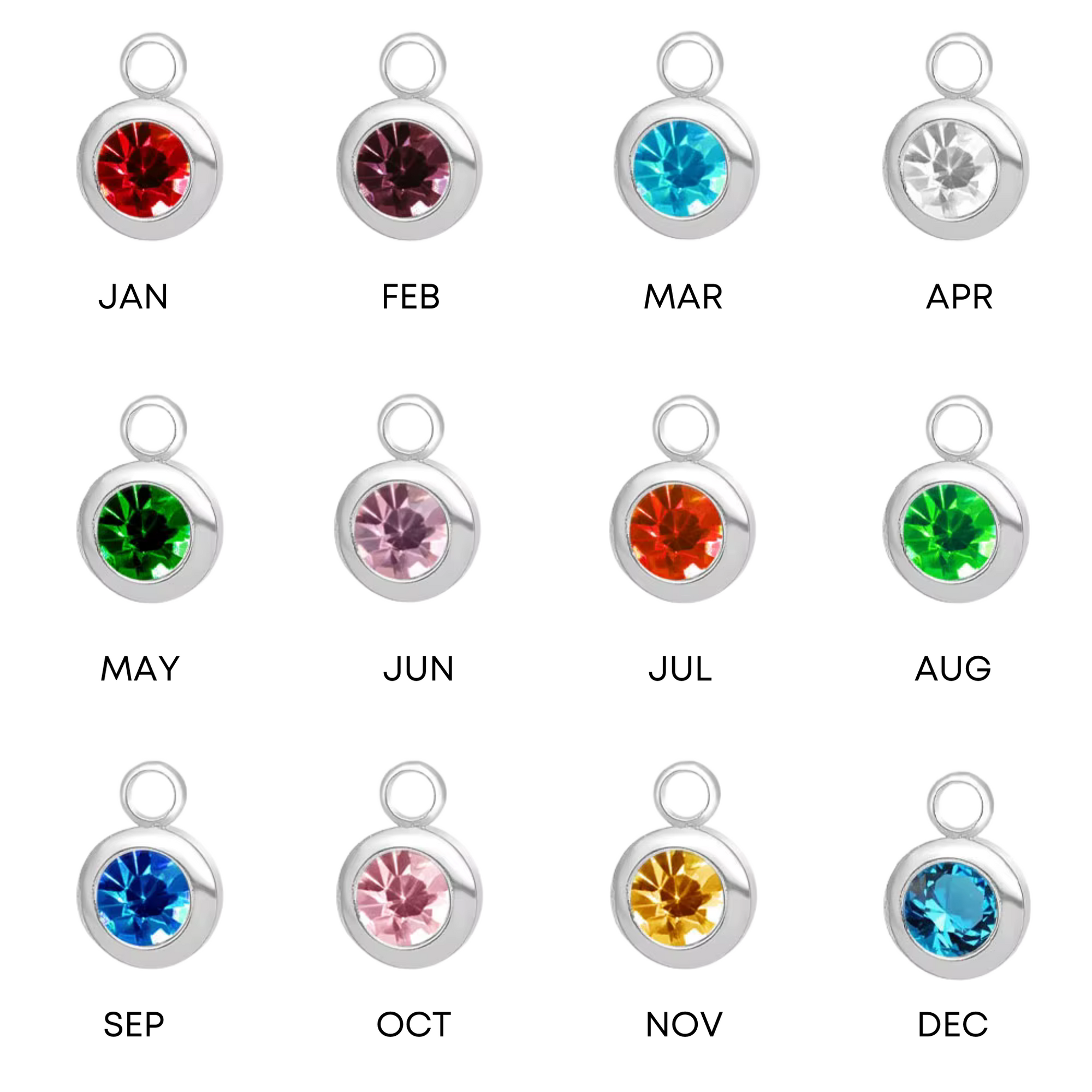 Waterproof "Imperméable” Birthstone Crystal Anklets