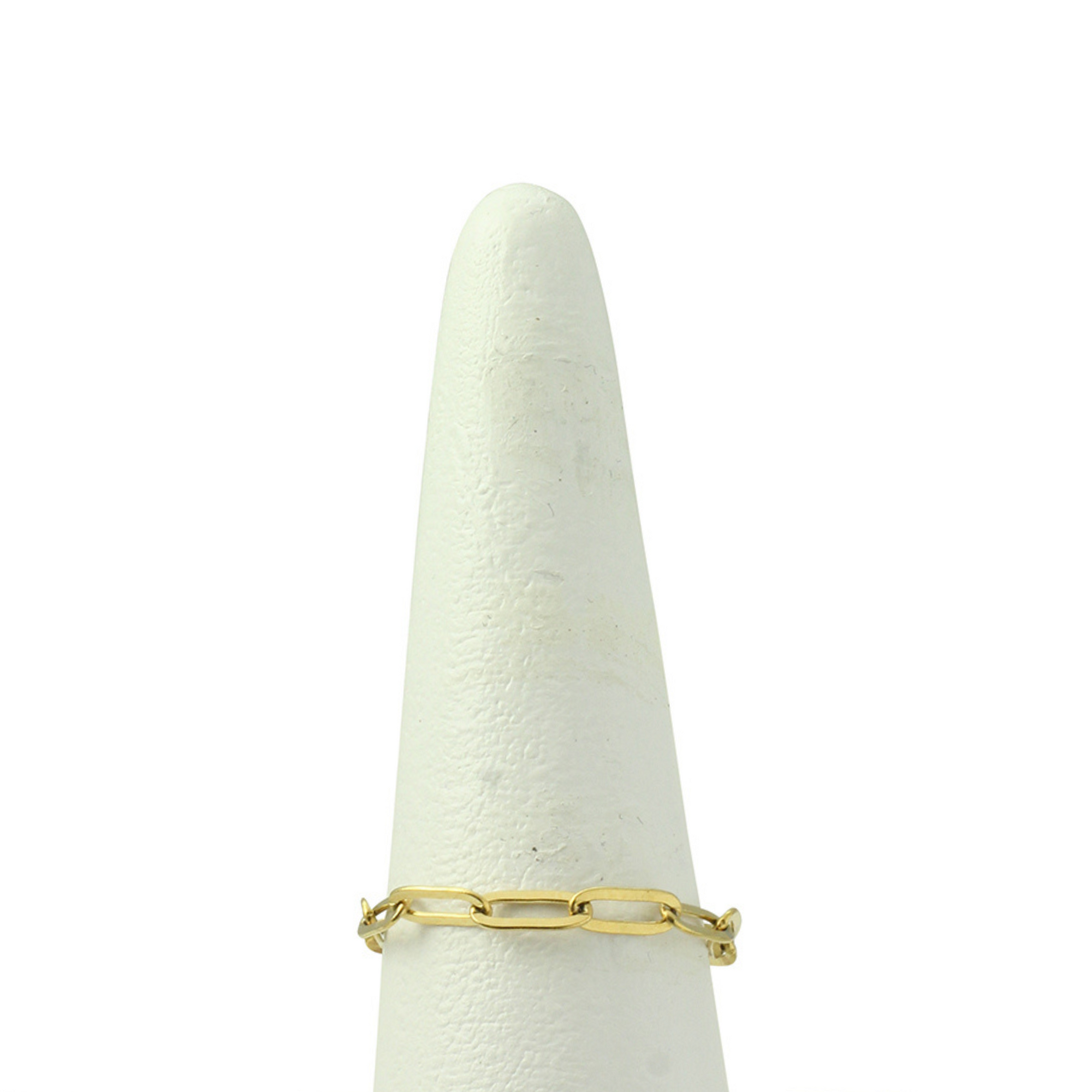 Waterproof "Imperméable” Mini Gold Paperclip Chain Ring