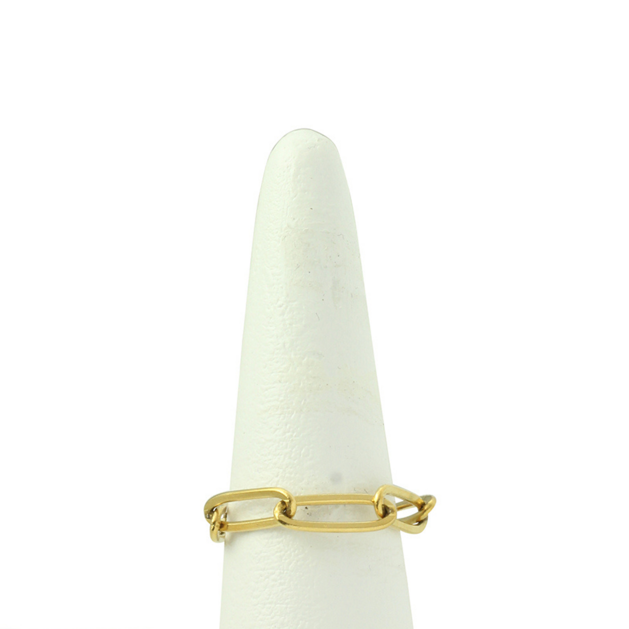 Waterproof "Imperméable” Gold Paperclip Chain Ring