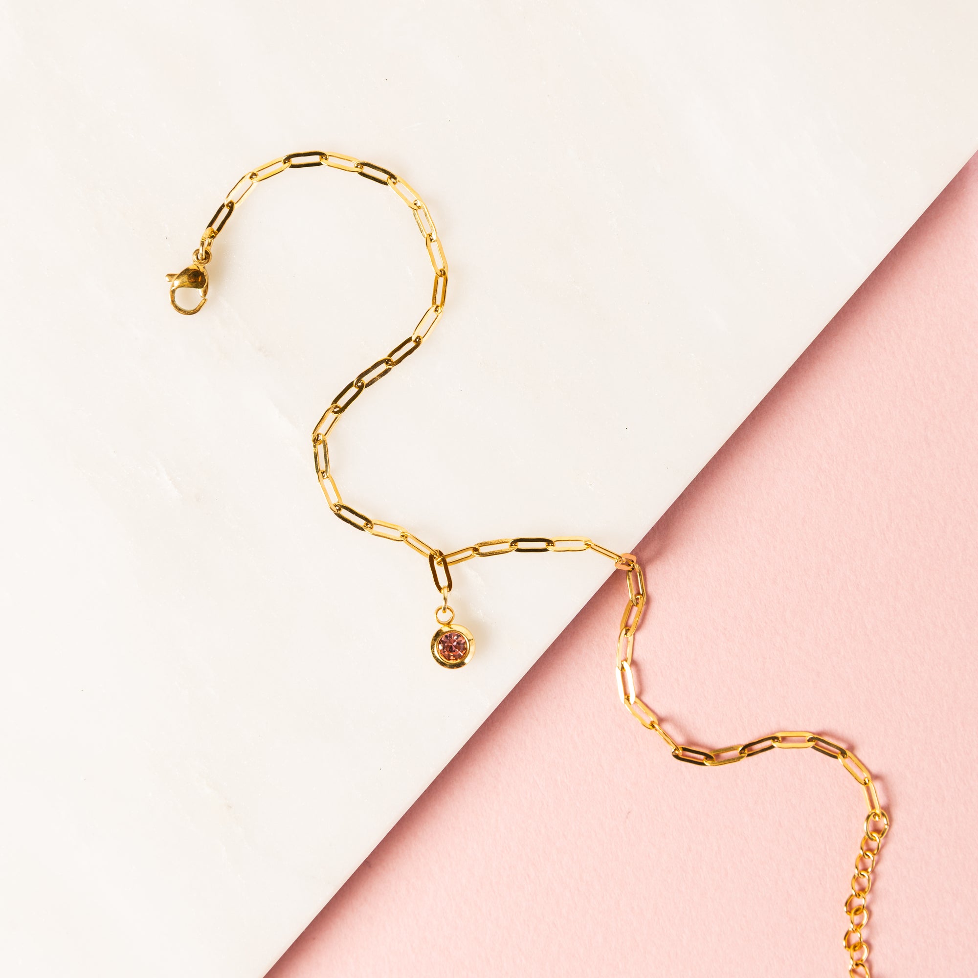 Waterproof "Imperméable” Birthstone Crystal Anklets