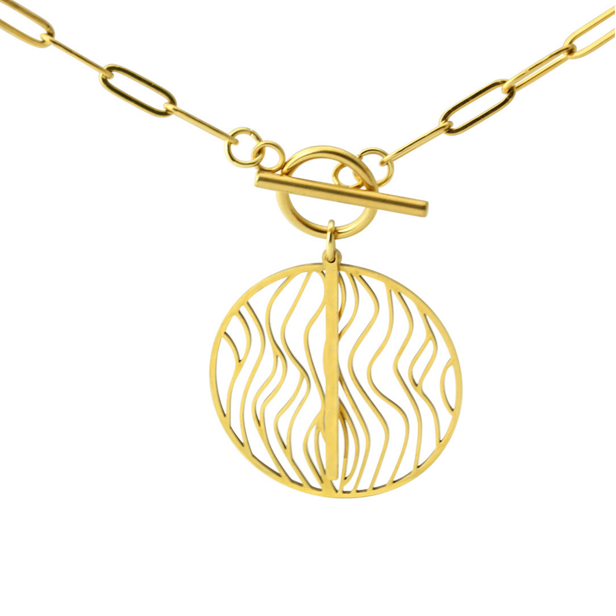 "Imperméable” Waterproof Gold Hoop Necklace