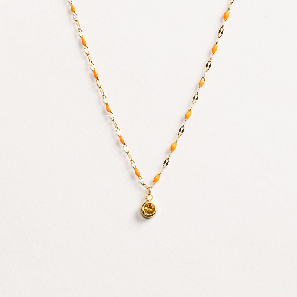 Waterproof "Imperméable" Aria November Birthstone Necklace