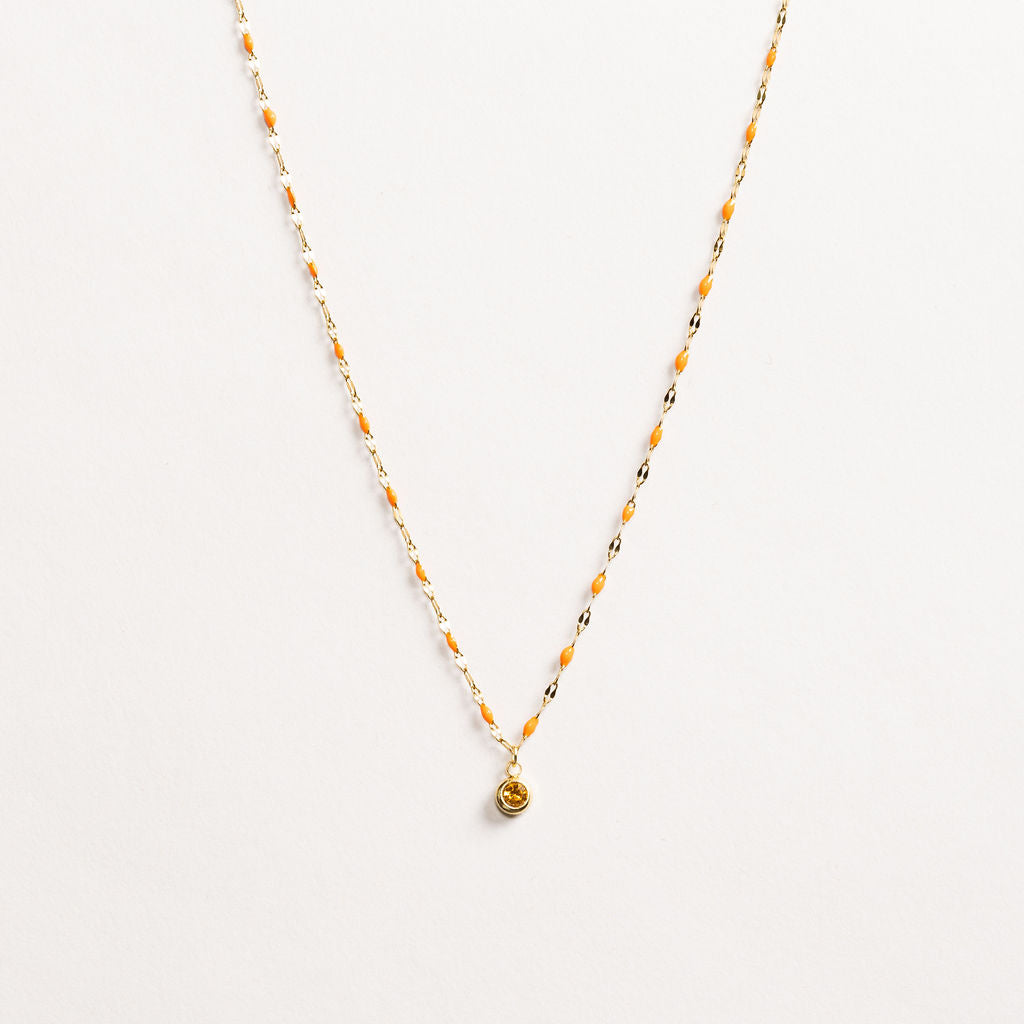 Waterproof "Imperméable" Aria Birthstone Necklace