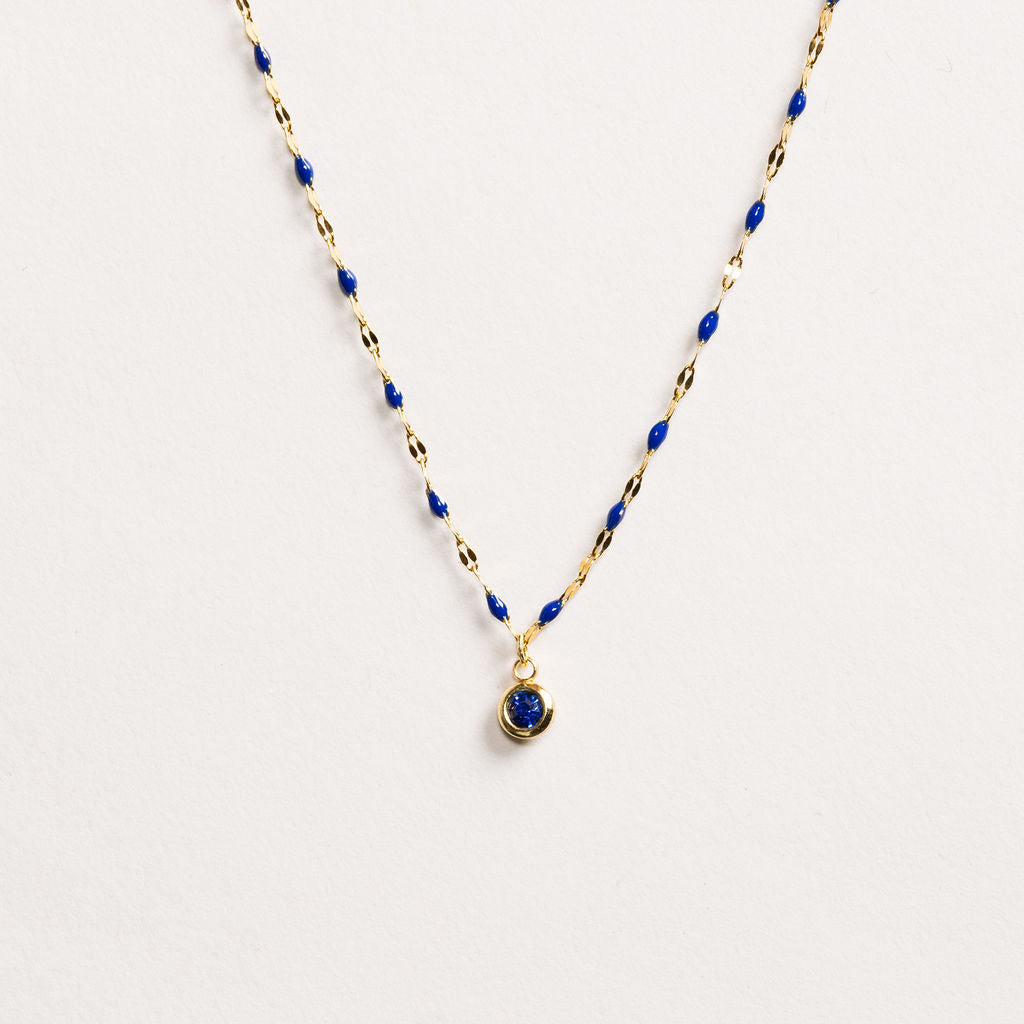 Waterproof "Imperméable" Aria September Birthstone Necklace