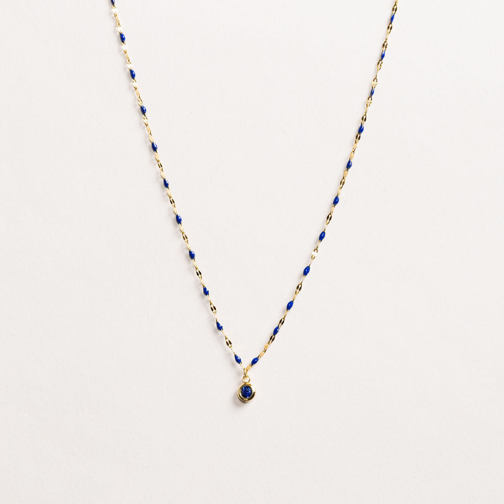 Waterproof "Imperméable" Aria Birthstone Necklace