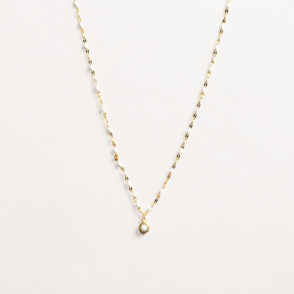 Waterproof "Imperméable" Aria Birthstone Necklace