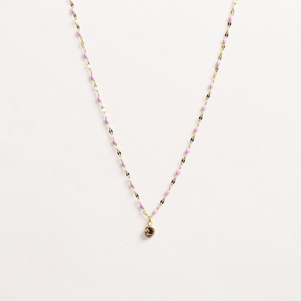 Waterproof "Imperméable" Aria Birthstone Necklace