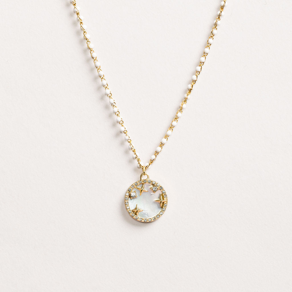Waterproof "Imperméable" Opalite Ethereal Gold Necklace