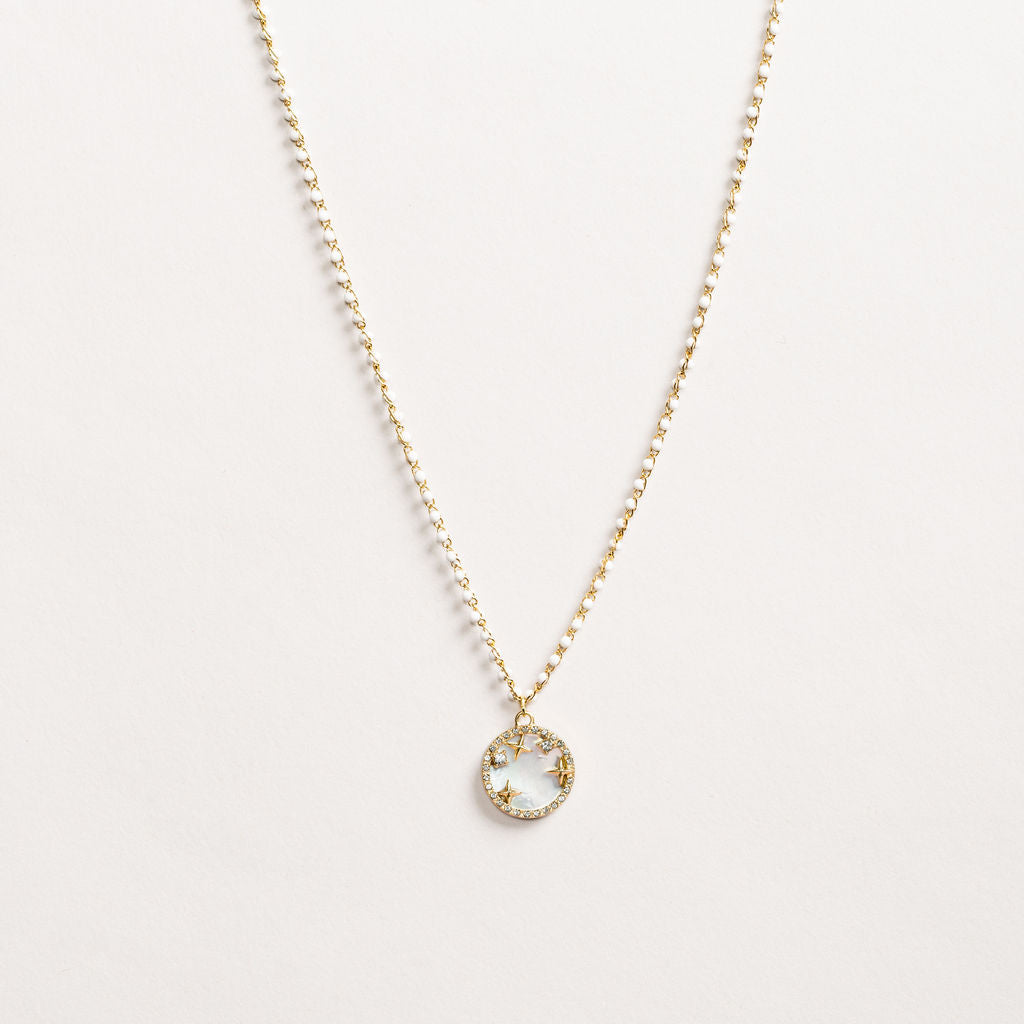 Waterproof "Imperméable" Opalite Ethereal Gold Necklace