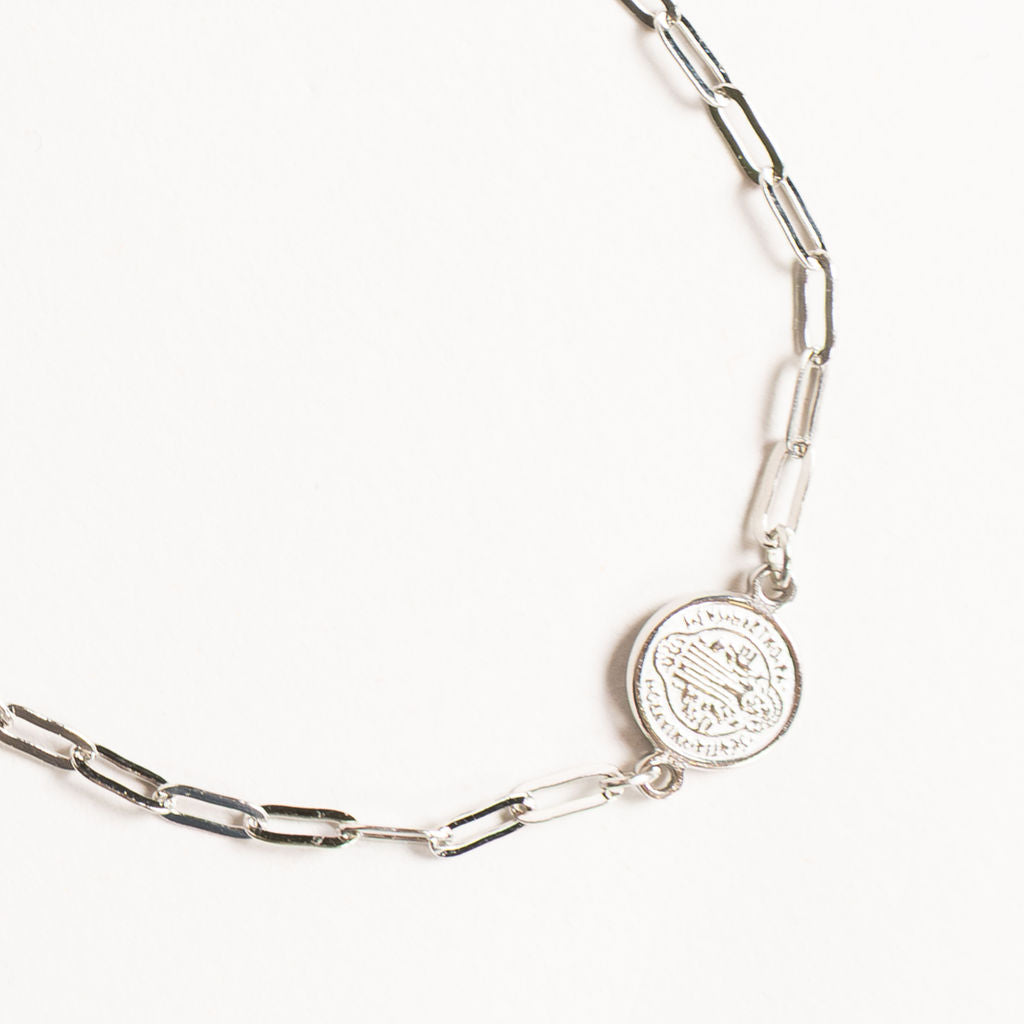 Waterproof "Imperméable” Benedictine Seal Coin Small Bracelet
