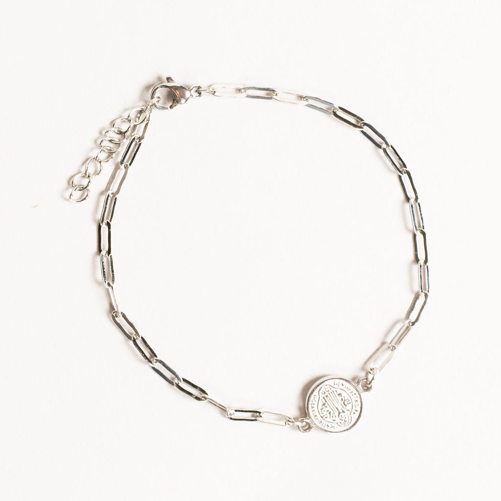 Waterproof "Imperméable” Benedictine Seal Coin Small Bracelet