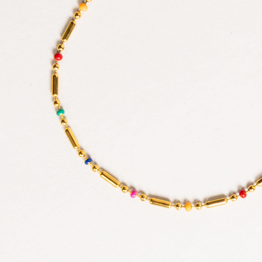 Waterproof "Imperméable” Isla Enamel Gold Bracelet