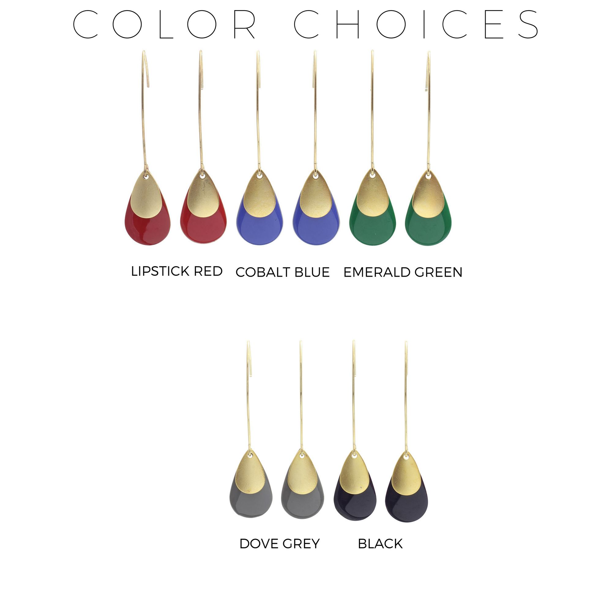 "Le Délice" Gemstone Colors Drop Earrings