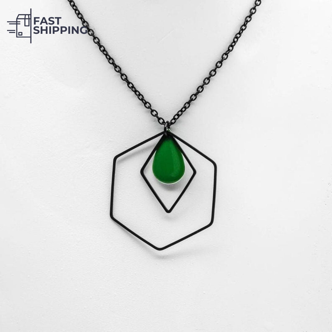 "La Luciole" Geometric Pendant Necklace