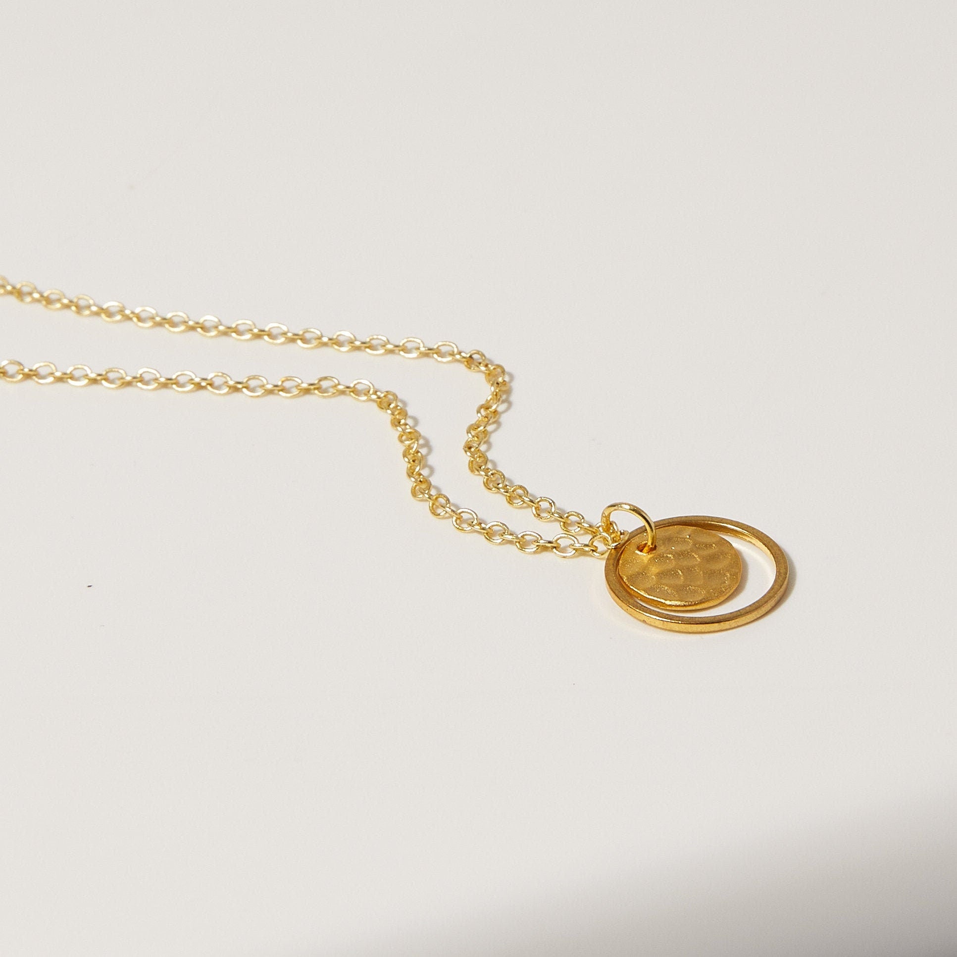 "L'Or" Double Circle Necklace Gold