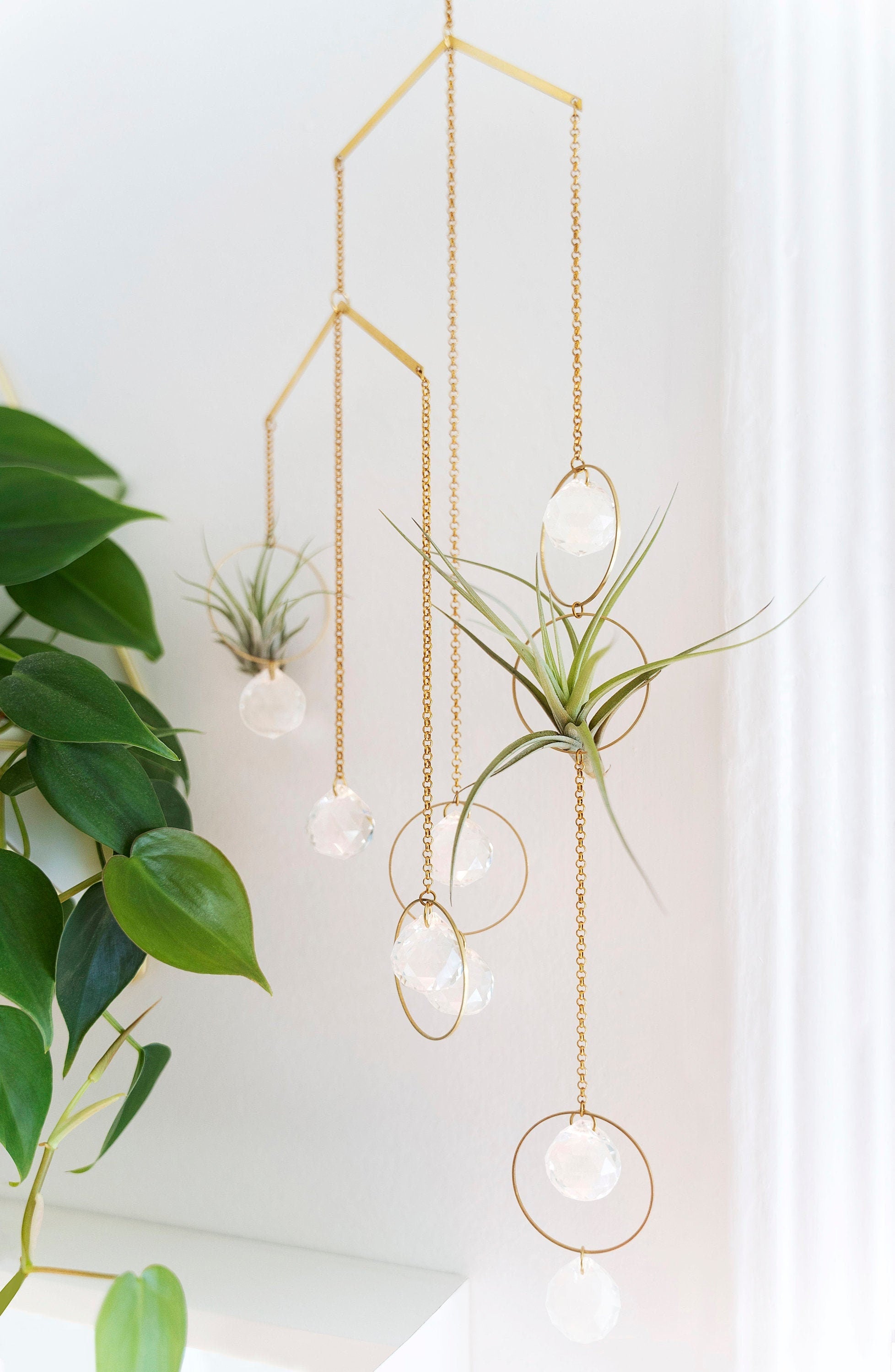 unique air plant holder "Bijoux de Maison" Hanging Air Plant Holder Mobile