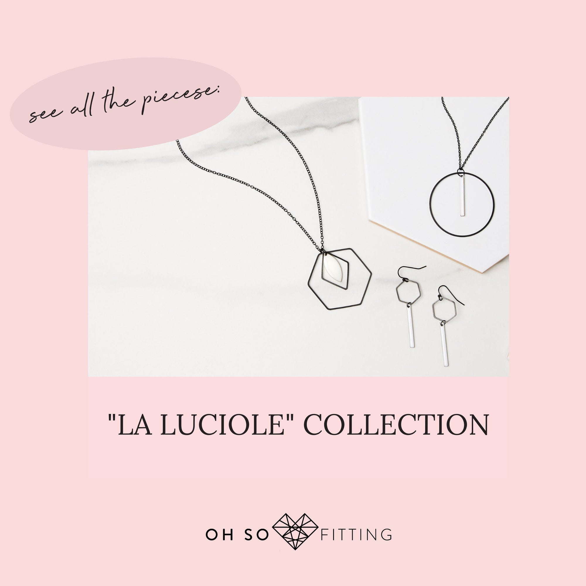 "La Luciole" Geometric Pendant Necklace