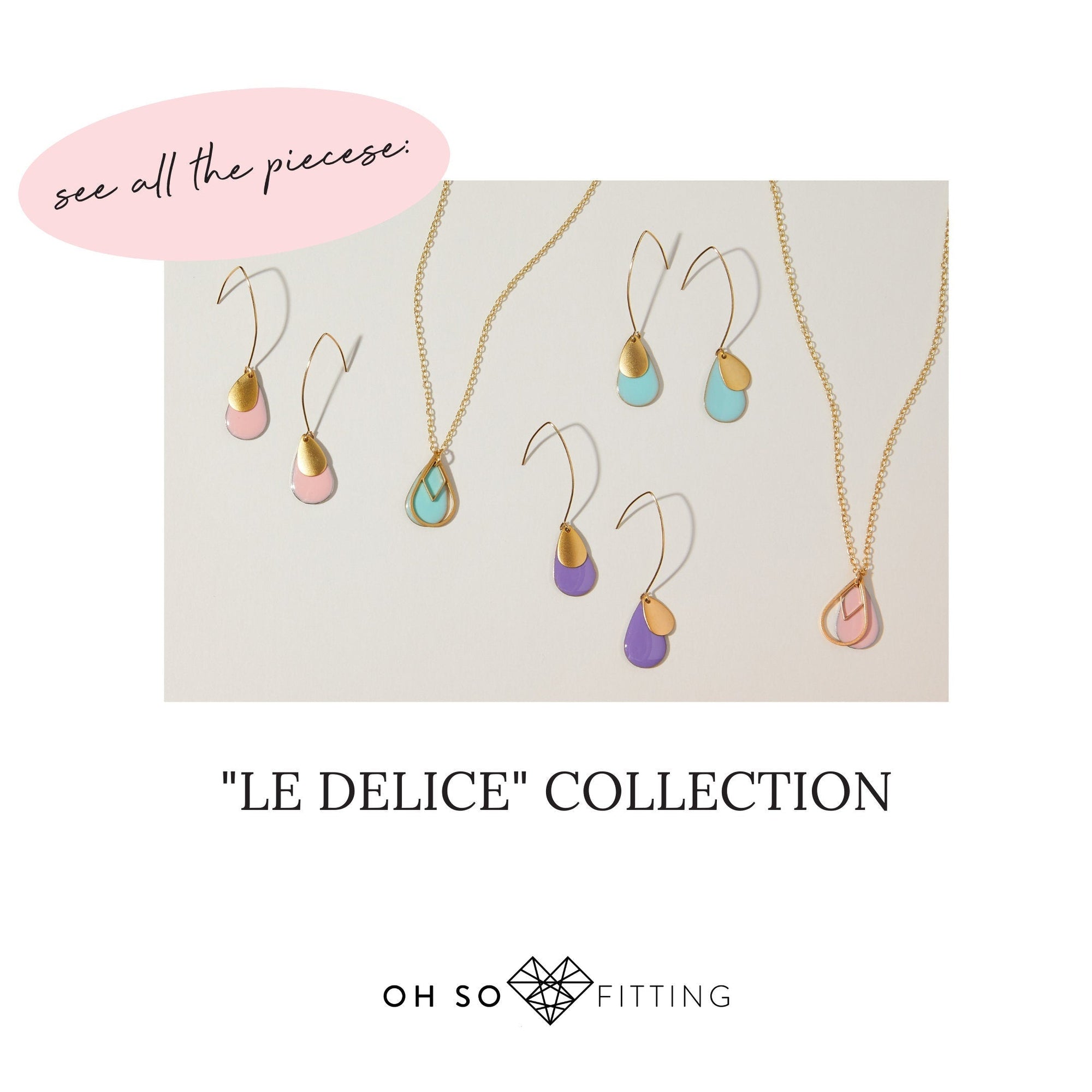 "Le Délice" Silver Gemstone Colors Waterdrop Earrings