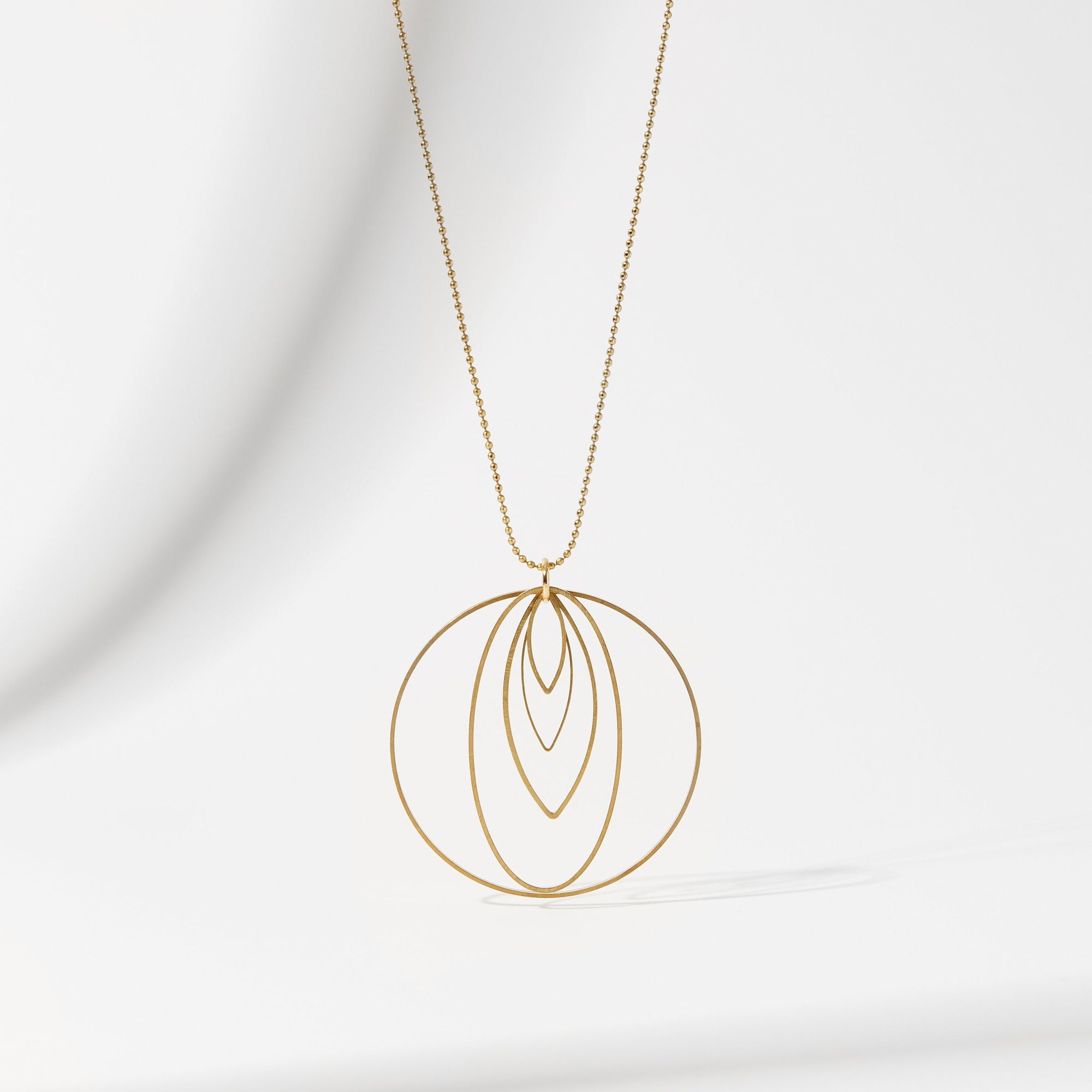 "Le Motif" Solid Open Circle Pendant Necklace