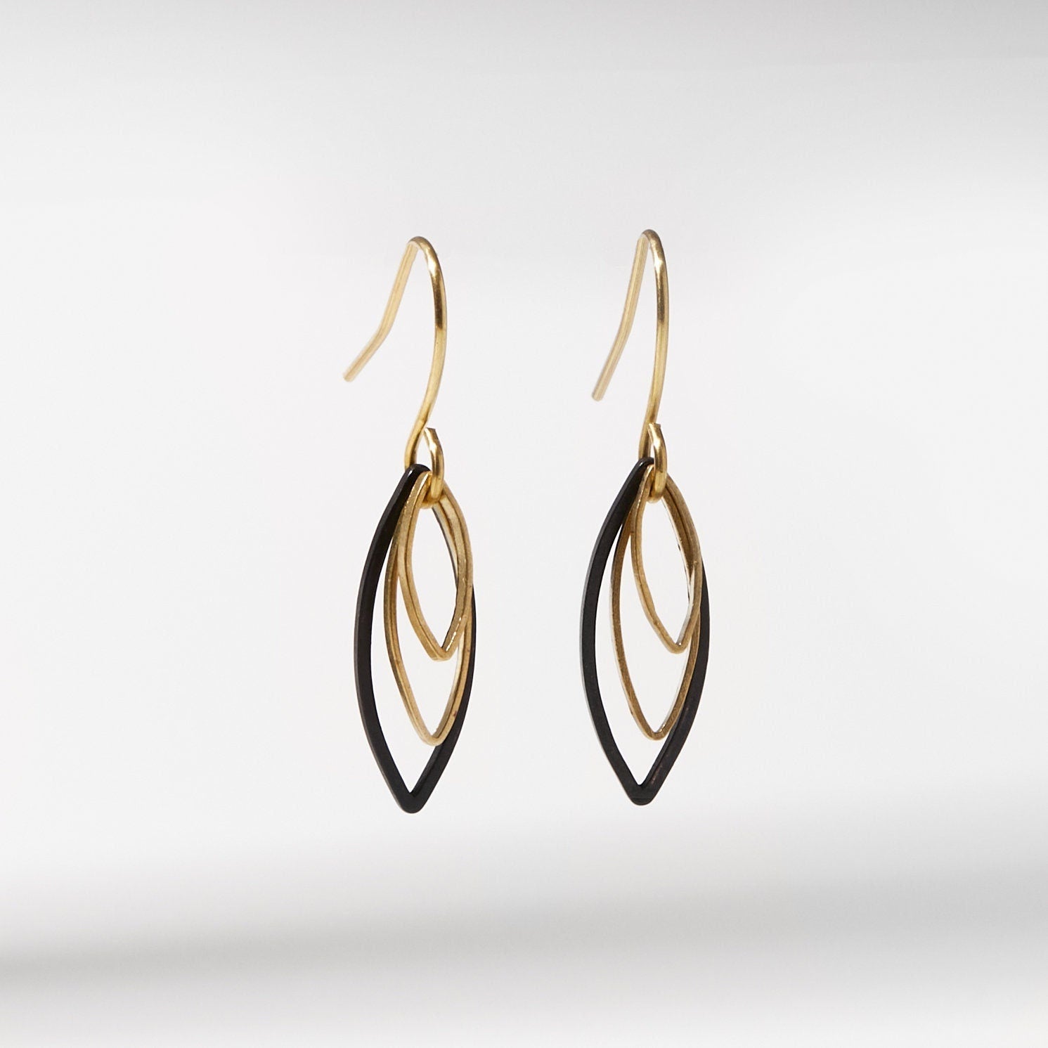 "Le Motif" Tiny Marquise Drop Earrings