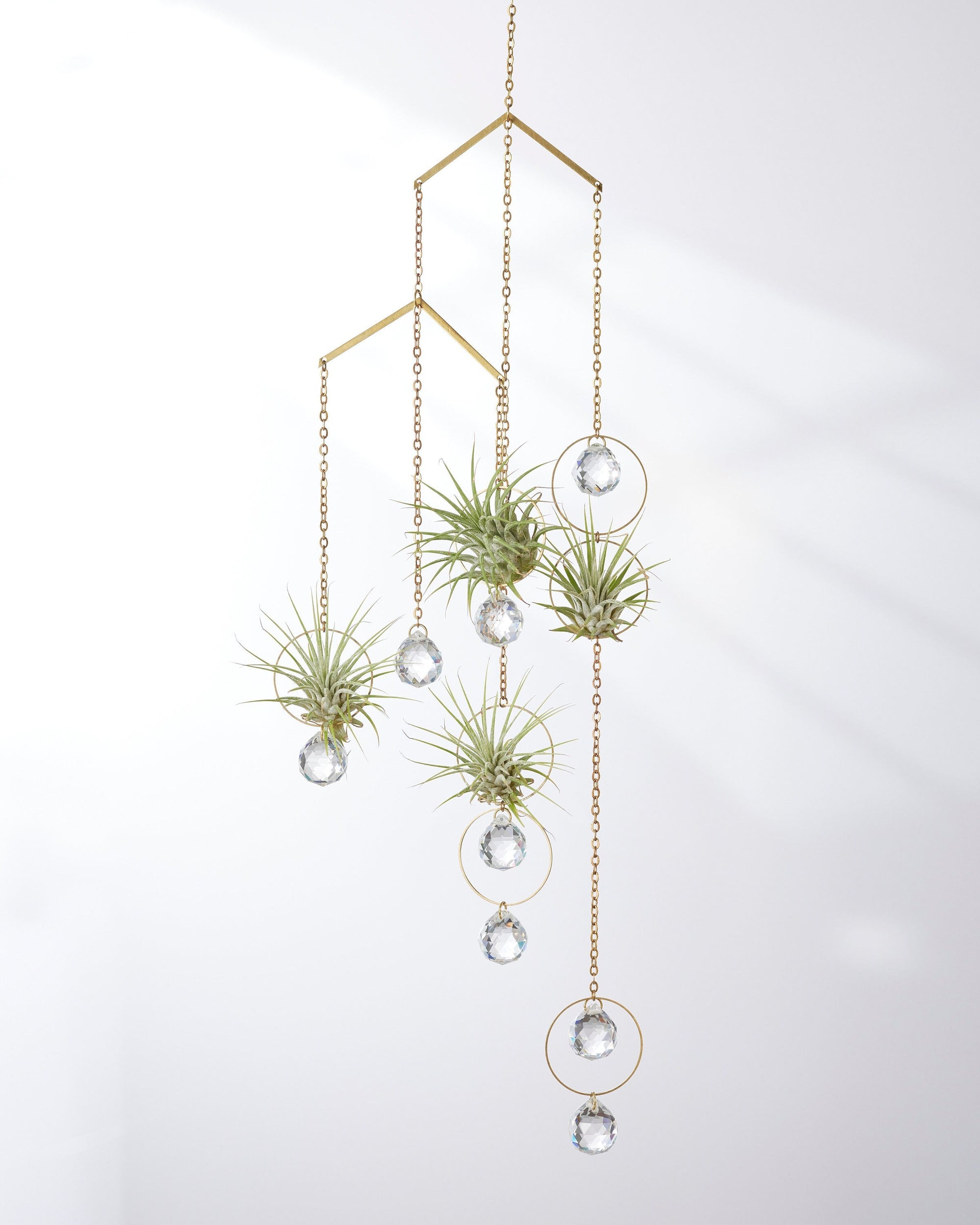 air plant crystal holder "Bijoux de Maison" Hanging Air Plant Holder Mobile