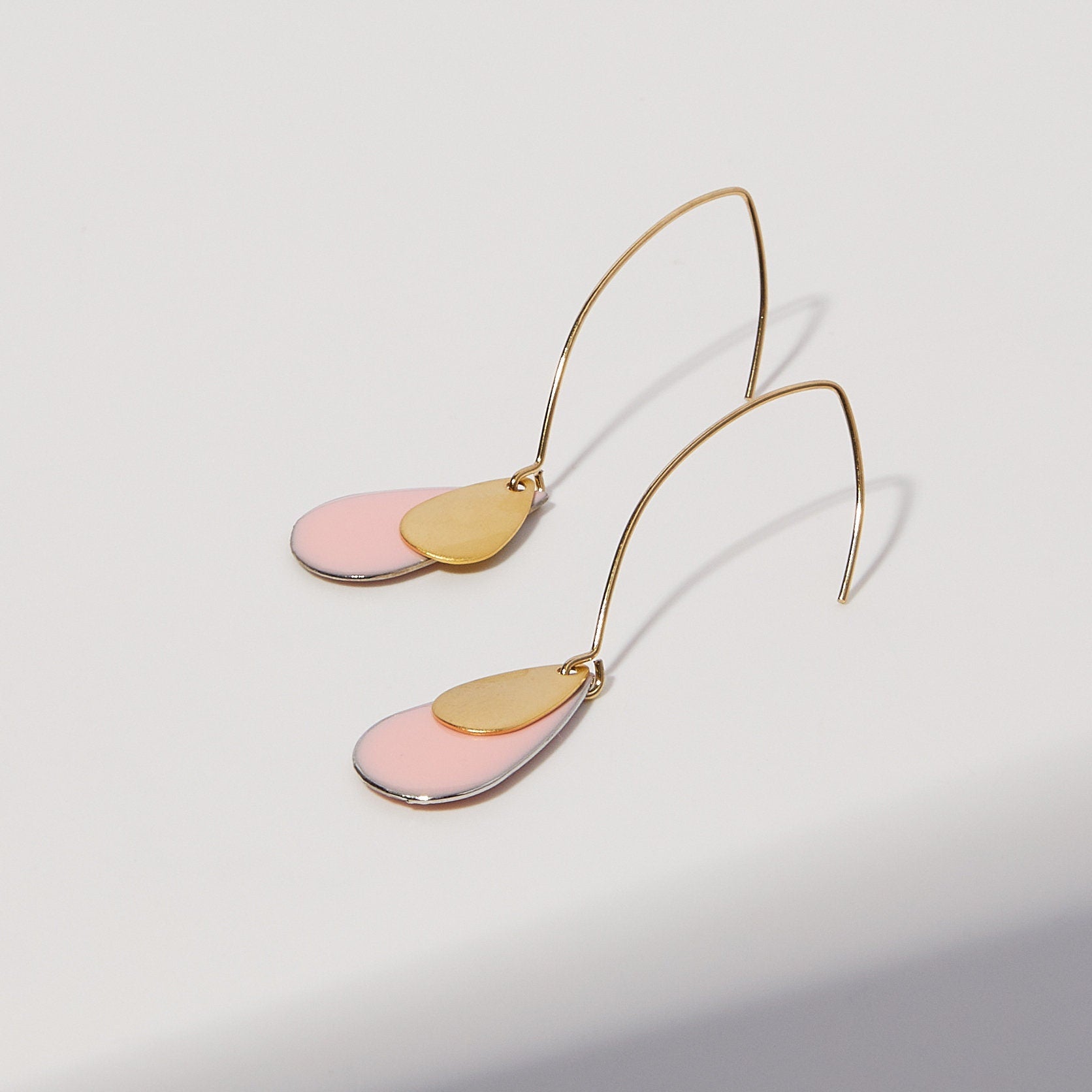 "Le Délice" Pink Drop Earrings Dangly