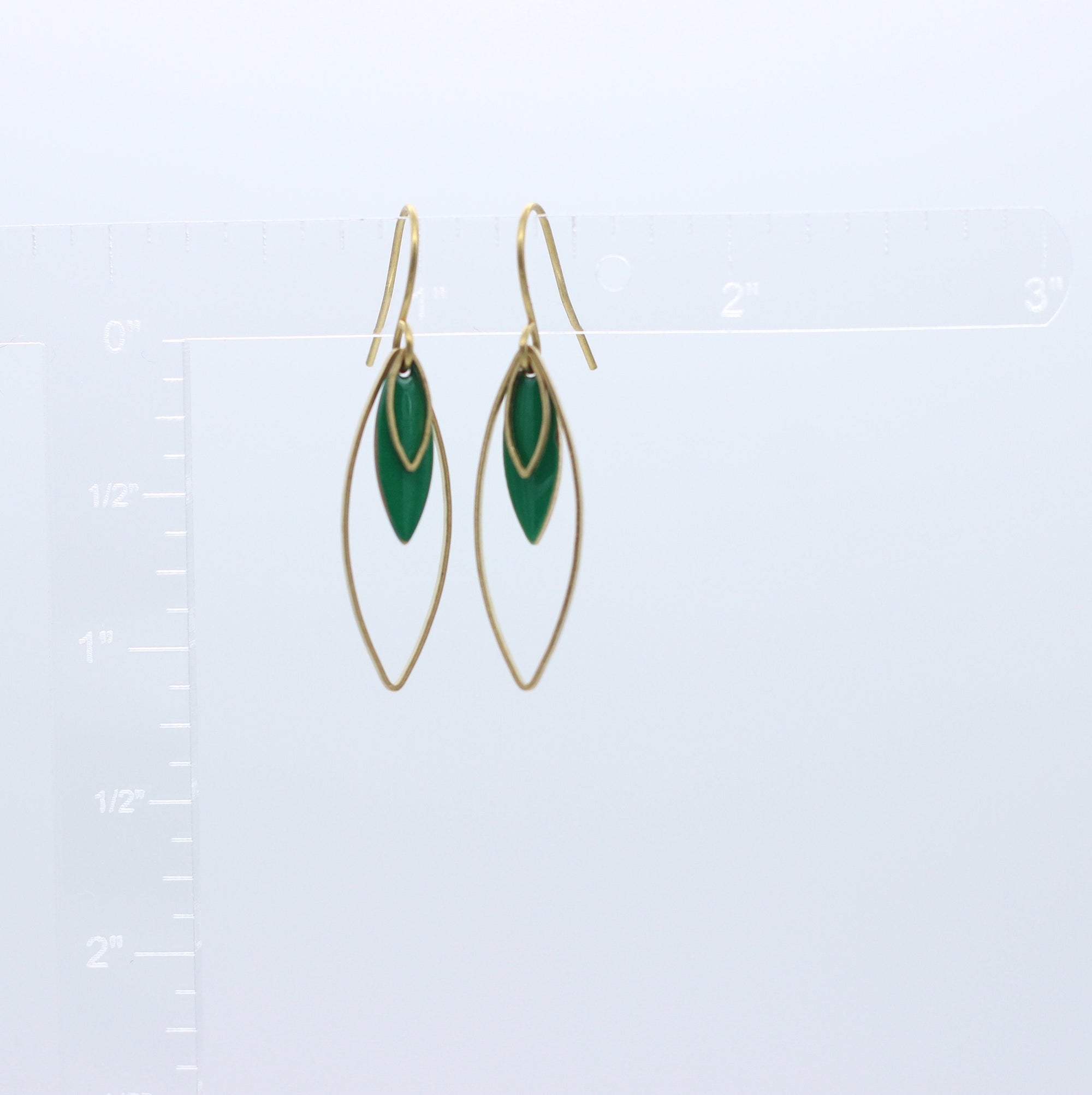 “Le Délice” Petite Marquise Enamel Drop Earrings