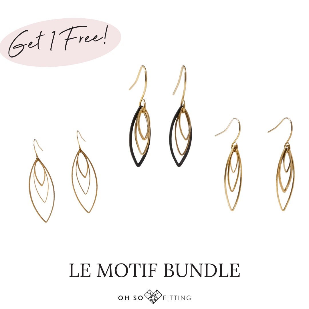 "Le Motif" Marquise Drop Earrings BUNDLE