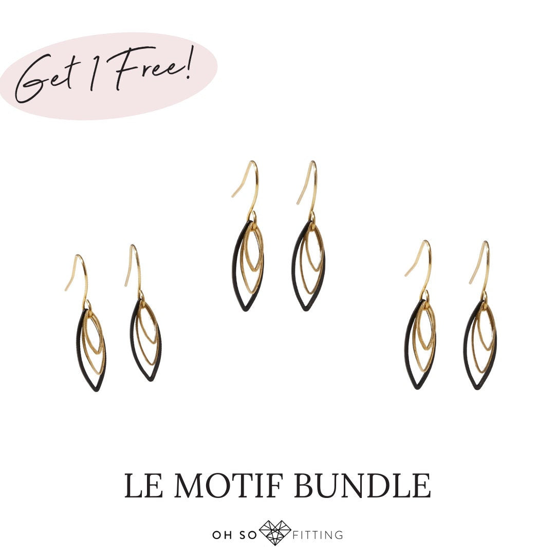 "Le Motif" Tiny Marquise Drop Earrings Bundle | Gift exchange