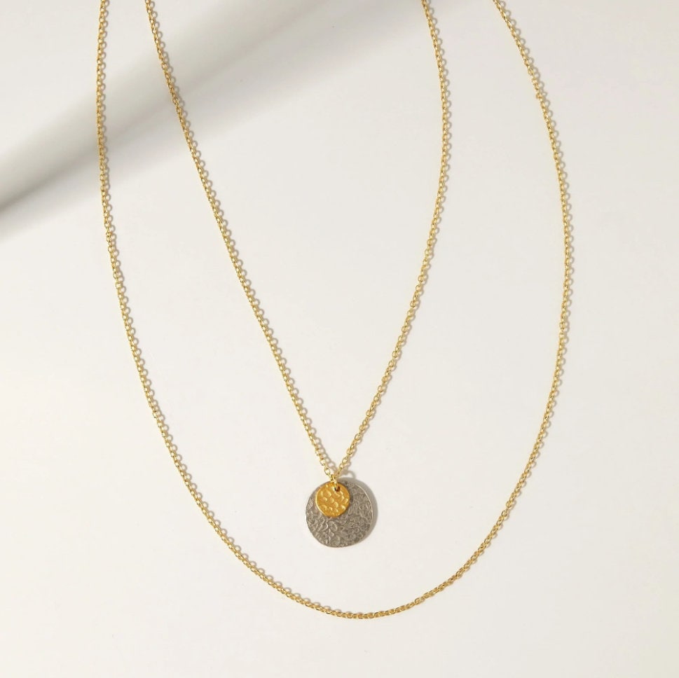 "L'Or" Gold Medallion Choker Necklace Bundle