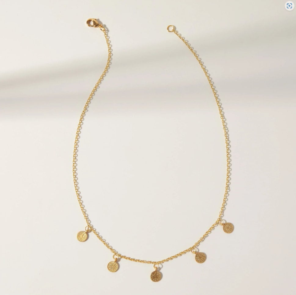 "L'Or" Gold Medallion Choker Necklace Bundle