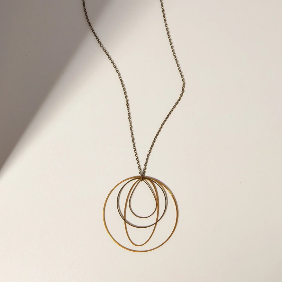 "Le Cercle" Open Circle Pendant Necklace Bundle
