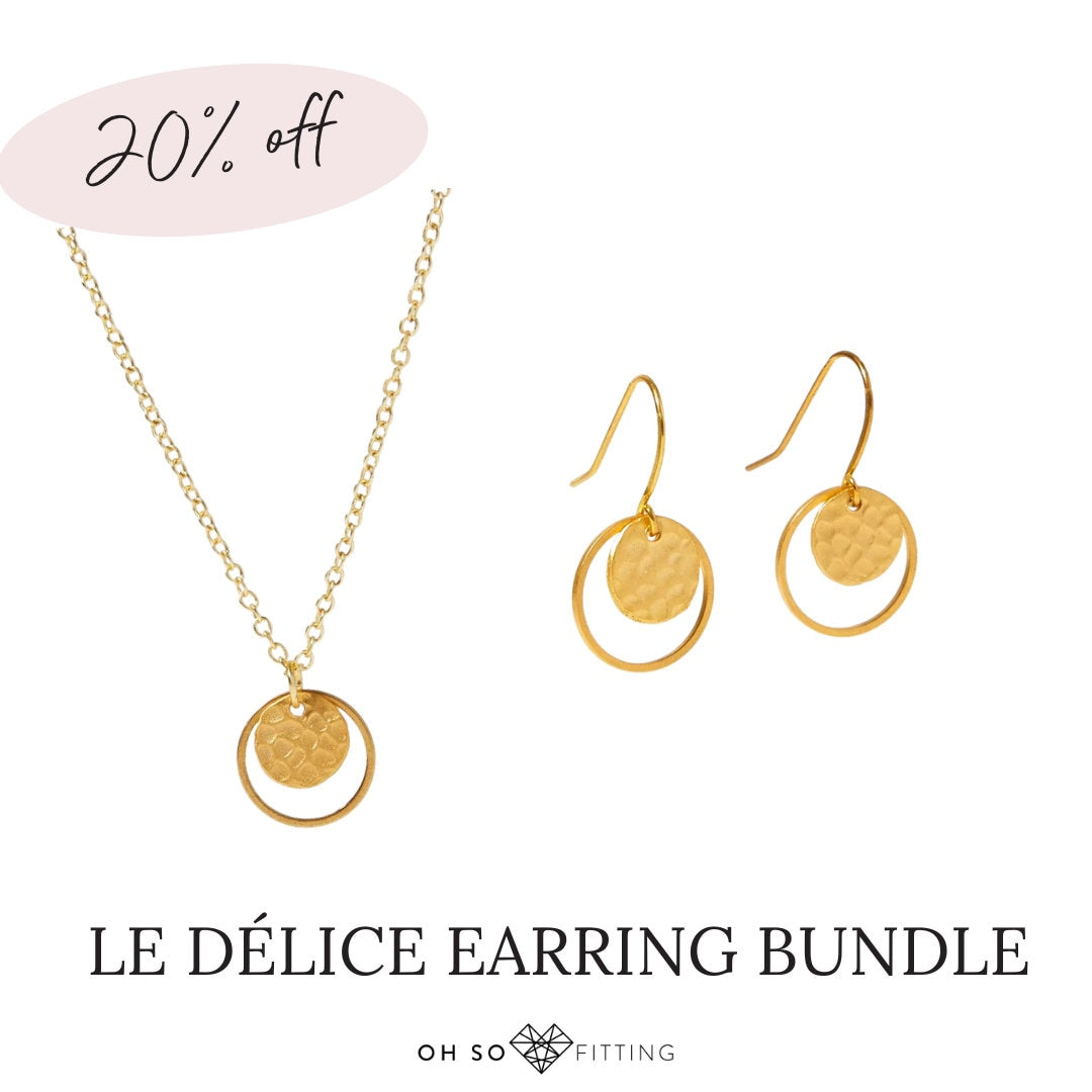 "L'Or" Double Circle Gold Necklace Bundle