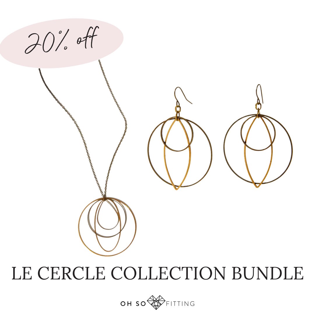 "Le Cercle" Open Circle Pendant Necklace Bundle