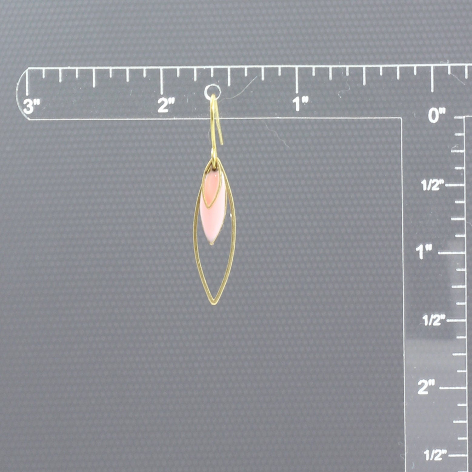 "Le Délice" Pink Marquise Drop Geometric Earrings