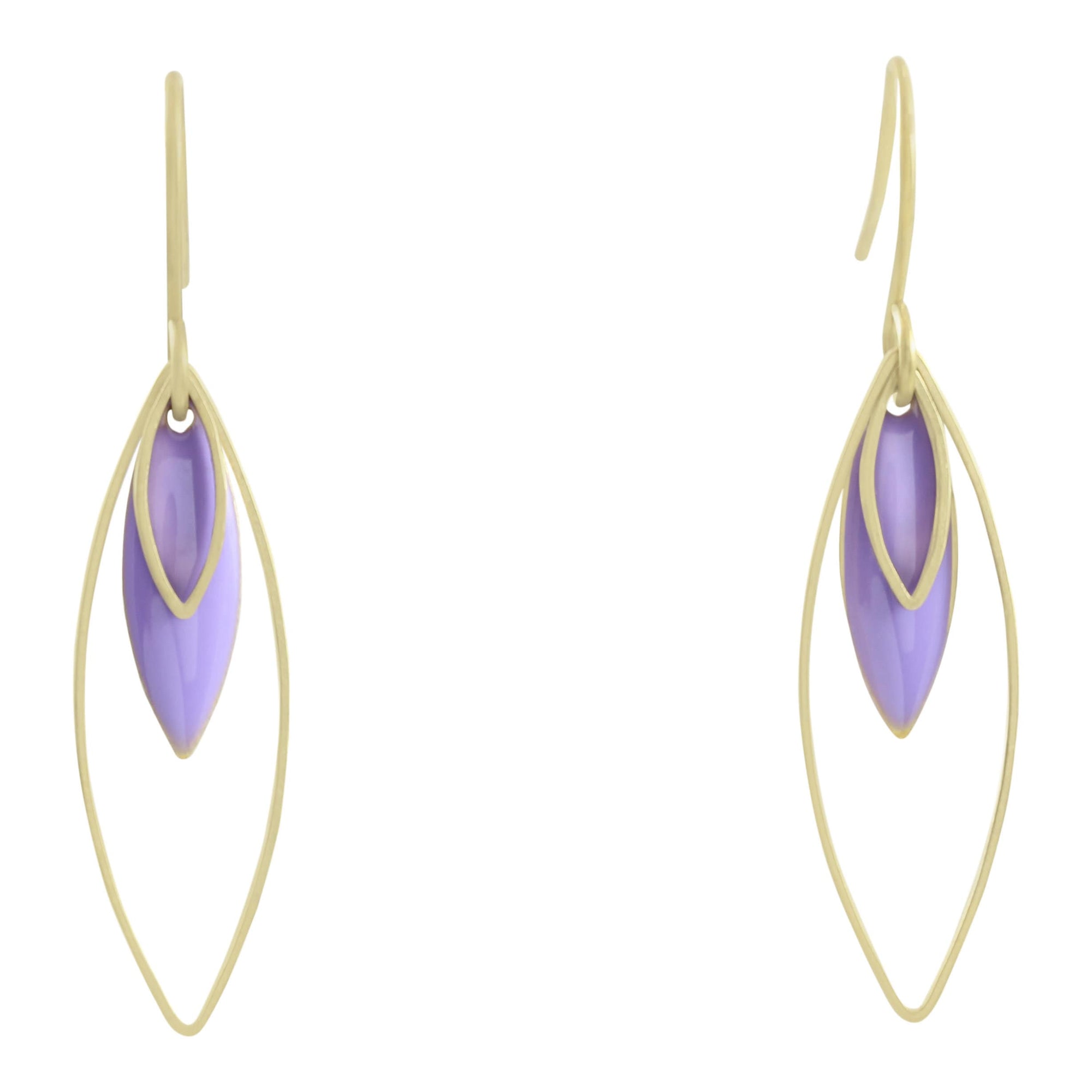 "Le Délice" Purple Marquise Drop Geometric Earrings