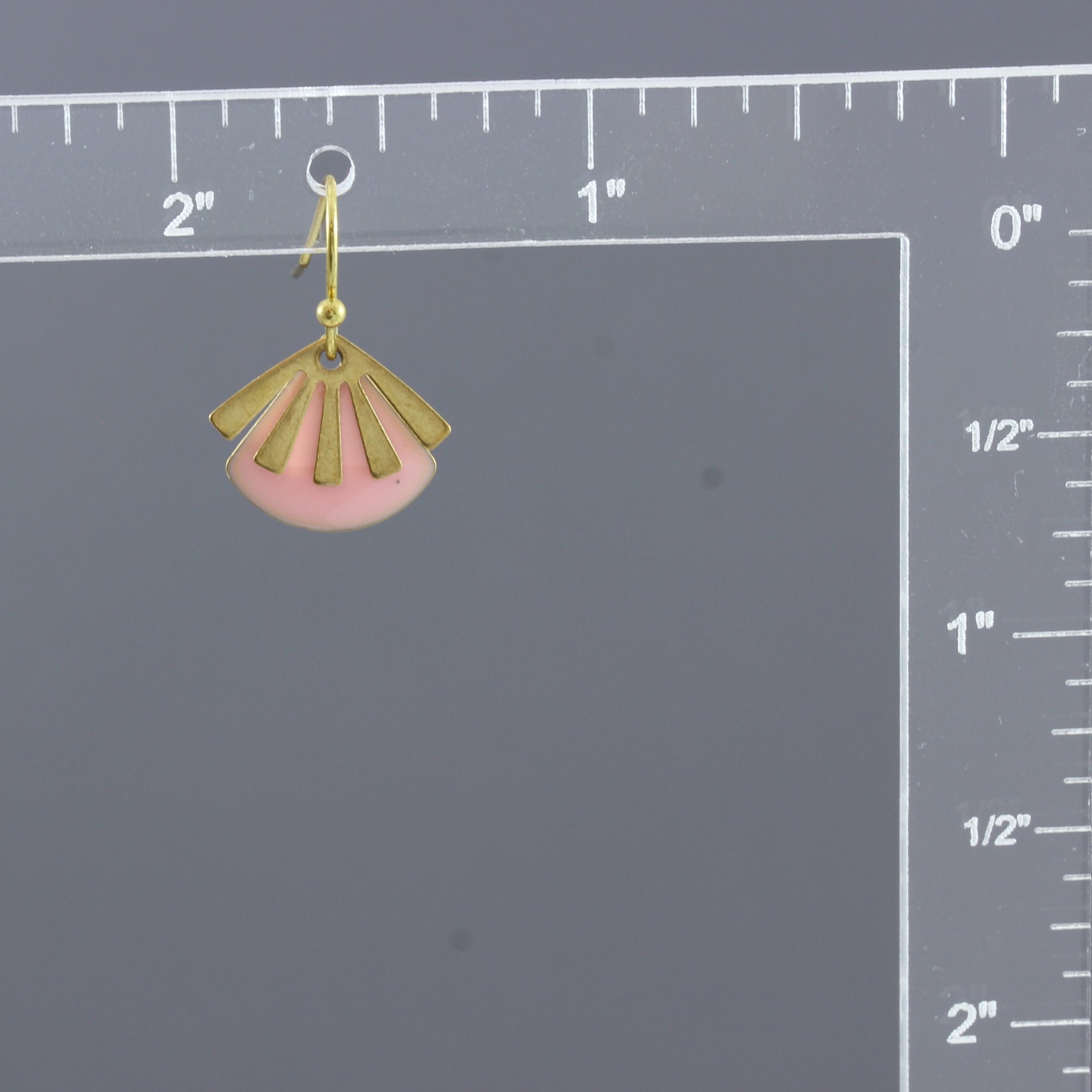 "Le Délice" Pink Tiny Fan Earrings